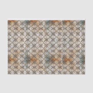 Papier Mousseline Carreaux baroques vintages pour découpage ou colla