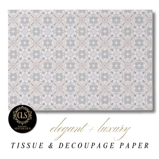 Papier Mousseline Carreaux espagnols élégants, esthétique de luxe (Créateur téléchargé)