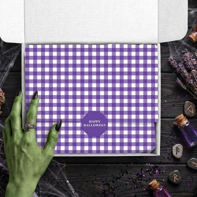 Papier Mousseline Carreaux Gingham Violet (Créateur téléchargé)
