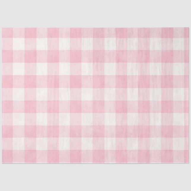 Papier Mousseline Carreaux rose (Recto)