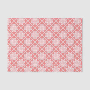 Papier Mousseline Carreaux rouges Motif Abstrait Papier de tissus