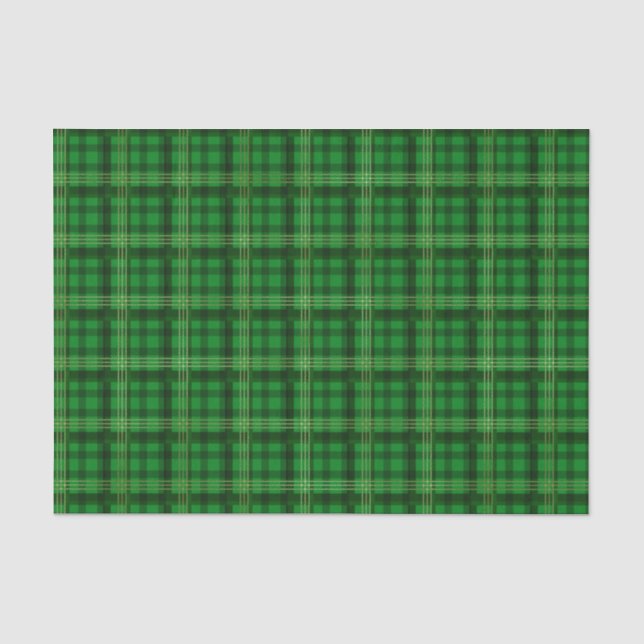 Papier Mousseline Carreaux Verts (Recto)