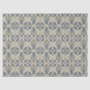 Papier Mousseline Carrelage Delft Antique Pot de Fleur Céramique