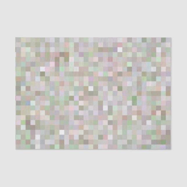 Papier Mousseline Carrés de couleur pastel  (Recto)