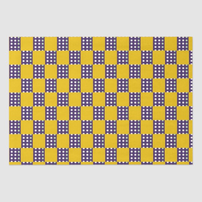 Papier Mousseline Carrés et points (Recto)