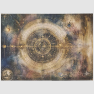 Papier Mousseline Carte céleste de découpage Carte astrologique