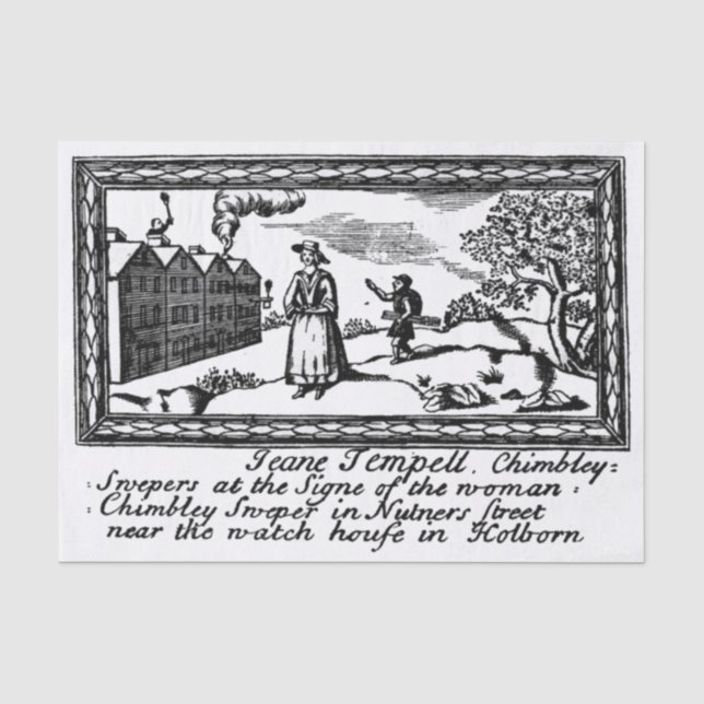 Papier Mousseline Carte de commerce de l'entreprise Chimeny Sweeper (Recto)