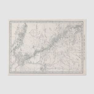 Papier Mousseline Carte de la zone de la Grande barrière de corail