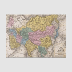 Papier Mousseline Carte de l'Asie