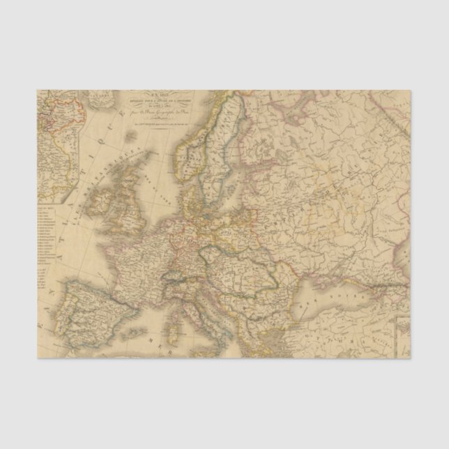 Papier Mousseline Carte de l'Europe 2 (Recto)
