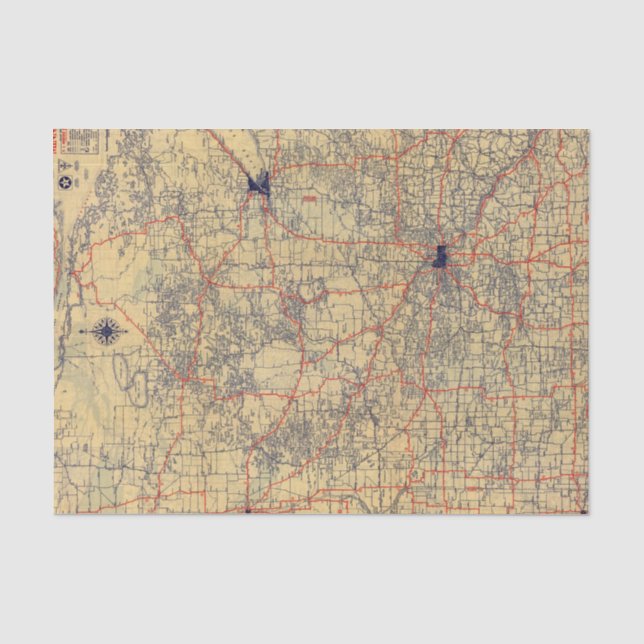 Papier Mousseline Carte de norme du Minnesota (Recto)