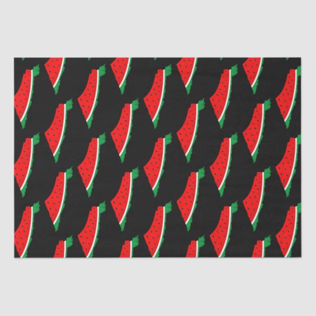 Papier Mousseline Carte de Palestine Watermelon Symbole de la libert (Recto)