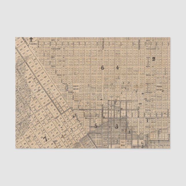 Papier Mousseline Carte de San Francisco (Recto)