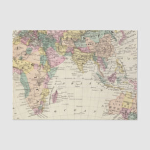 Papier Mousseline Carte d'hémisphère oriental
