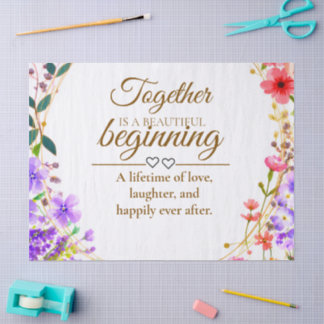 Papier Mousseline Carte d'invitation de mariage botanique modifiable