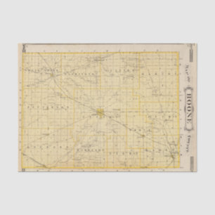 Papier Mousseline Carte du comté de Boone