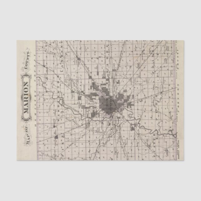 Papier Mousseline Carte du comté de Marion 2 (Recto)