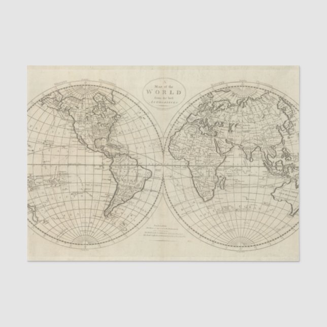 Papier Mousseline Carte du monde 2 2 (Recto)