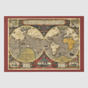 Papier Mousseline Carte du Monde Antique #2