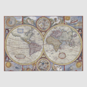 Papier Mousseline Carte du monde antique #3