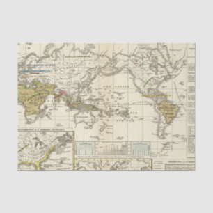 Papier Mousseline Carte du monde des maladies