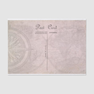Papier Mousseline Carte Globe de style vintage et Compass