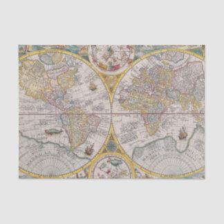 Papier Mousseline Carte médiévale du monde à partir de 1525