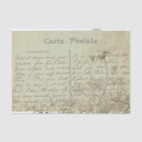 Carte Postale Anglais Script Fleur sauvage Vintage