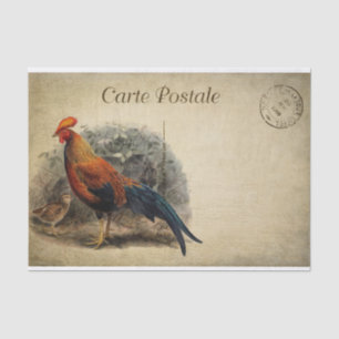 Papier Mousseline Carte postale française vintage de découpage de po