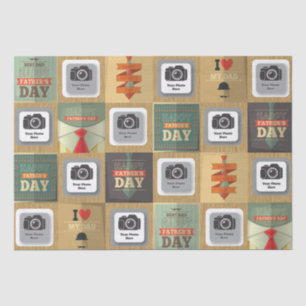 Papier Mousseline Carte postale heureuse de fête des pères