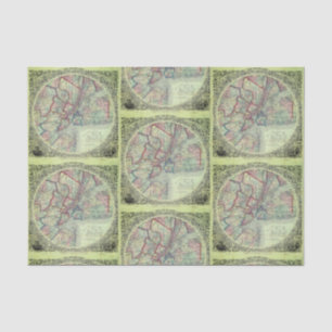 Papier Mousseline Carte vintage de l'embarcation déroutée de la régi