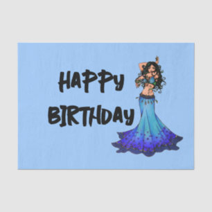 Papier Mousseline Cartes d'anniversaire de la danseuse du ventre