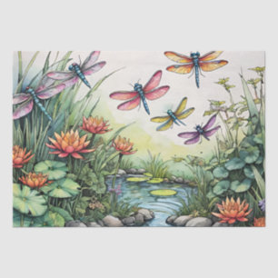Papier Mousseline Cartes Lili Pond Dragonfly
