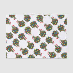 Papier Mousseline Cartographie Noël Lumières Tortue Tissu Papier