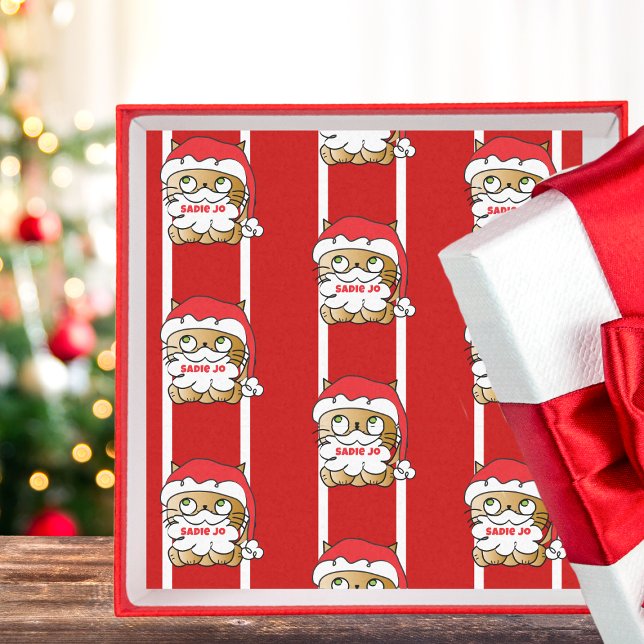 Papier Mousseline Carton de Noël très drôle Chat Personnalisé Bold (Créateur téléchargé)