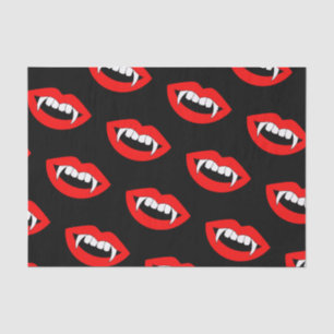 Papier Mousseline Cartoon Monster Vampire Lèvres pointes dents dents