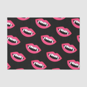Papier Mousseline Cartoon Monster Vampire Lèvres pointes dents dents