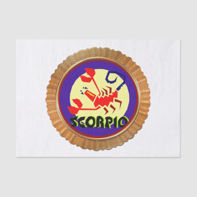 Papier Mousseline Cartoon Scorpio Zodiac Astrologie design (Recto)