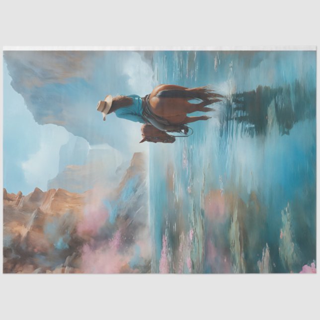 Papier Mousseline Cascade Cowgirl (Recto)