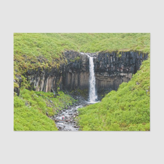 Papier Mousseline Cascade de Svartifoss à Skaftafell - Islande (Recto)
