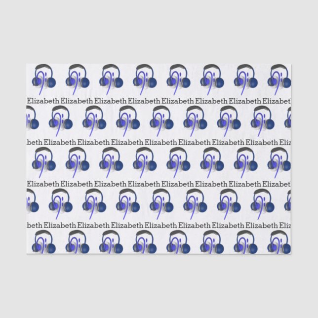 Papier Mousseline Casque Bleu Jouant Quelques Basse Classique (Recto)