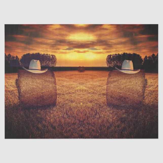 Papier Mousseline Casquette Cowboy (Recto)