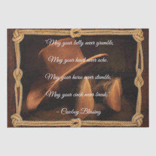 Papier Mousseline Casquette et bottes de bénédiction de Cowboy