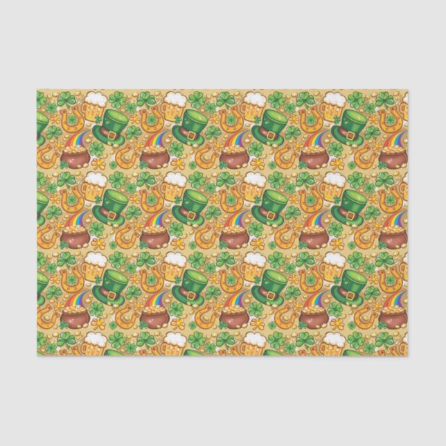 Papier Mousseline Casquette Et Pièces Irlandais (Recto)