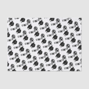 Papier Mousseline Casquette noir et blanc de gland d'icônes modernes
