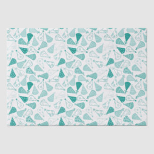 Papier Mousseline Casquettes turquoises