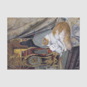 Papier Mousseline Cat & Kitten ・ Henriette Ronner-Knip (1821-1909)
