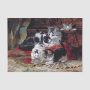 Papier Mousseline Cat & Kittens ・ Henriette Ronner-Knip (1821-1909)