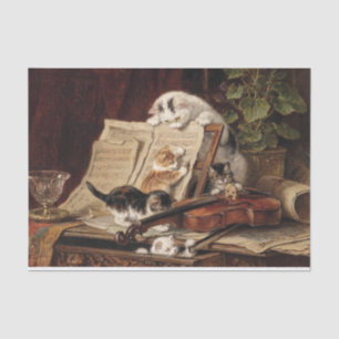 Papier Mousseline Cat & Kittens ・ Henriette Ronner-Knip (1821-1909)