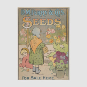 Papier Mousseline Catalogue de graines anciennes, D.M. Ferry Seeds